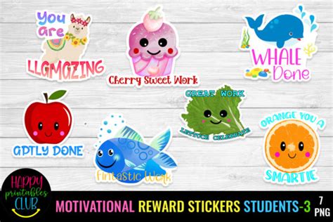 8 Printable Reward Stickers Designs E Gráficos