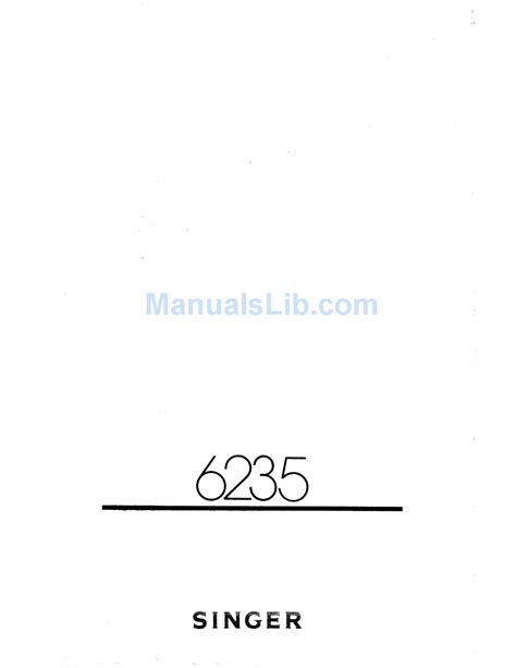Singer 6235 Owners Manual Pdf Download Manualslib