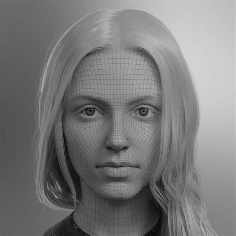 Artstation 3d Realistic Female Head Blender 29 Head Eyes