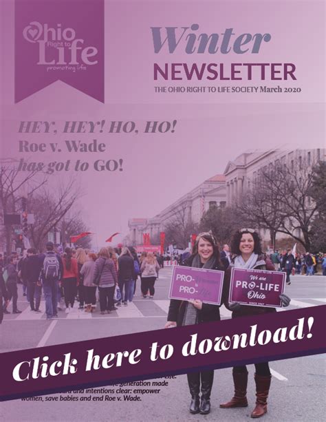 2020 Winter Newsletter Ohio Right To Life Ohio Right To Life