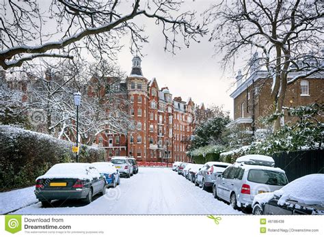 Winter Street London England Stock Photo Image Of