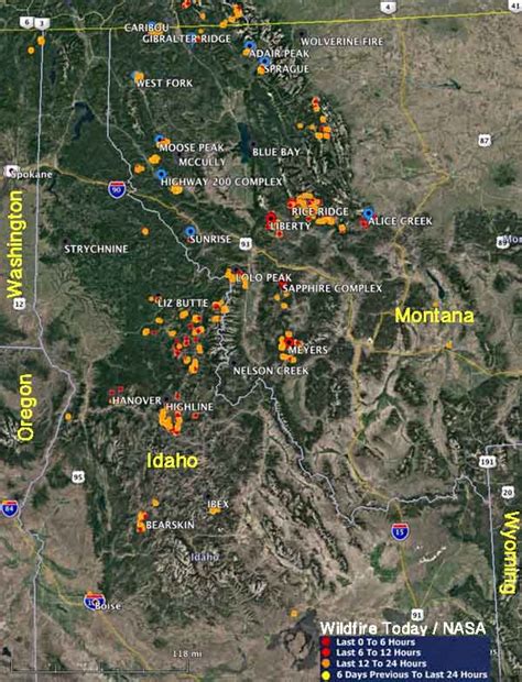 Satellite Detects Heat From Wildfires September 7 Wildfire Today