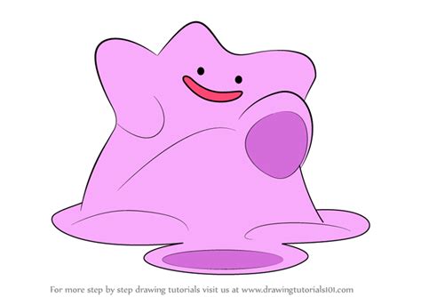 Learn How To Draw Ditto From Pokemon Pokemon Step By Step Drawing