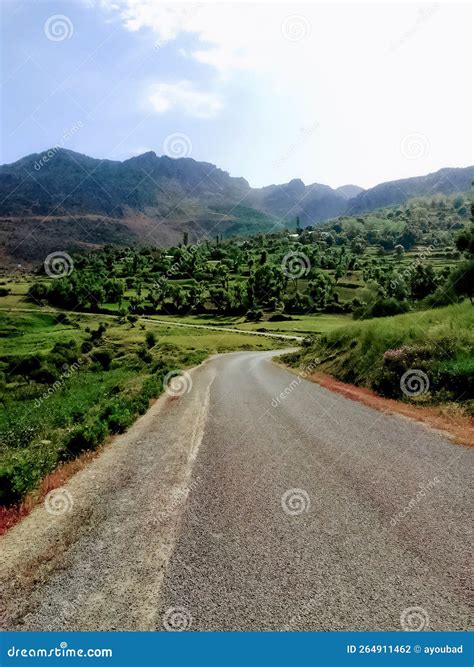 Gravel Road Through The Countryside And Mountains Stock Photo Image
