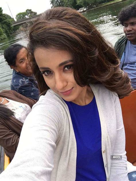 Actress Trisha Poses During A Photoshoot On The Sets Of Telugu Movie Samar