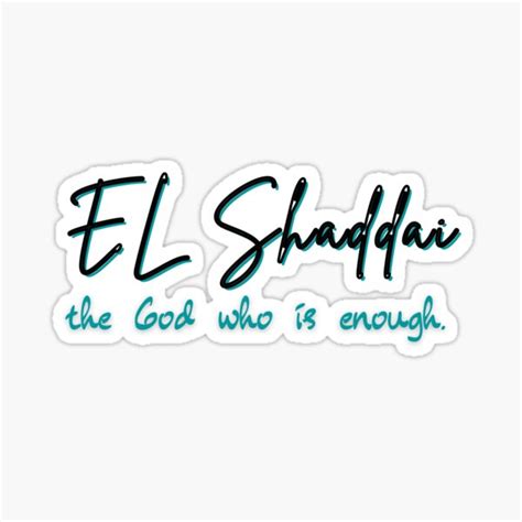 El Shaddai Stickers Redbubble
