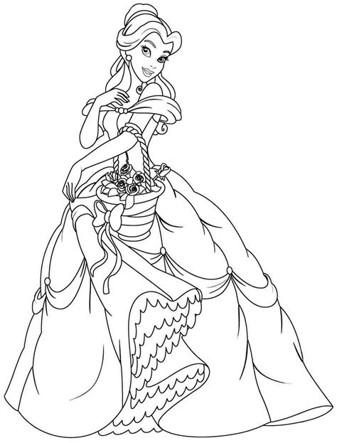 Princess Bell Coloring Page Belle Coloring Pages