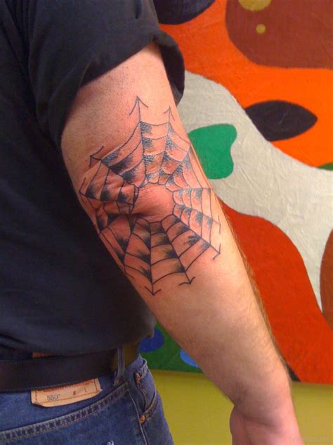 Awesome Spiderweb Tattoo On Elbow Tattoo Designs Tattoo Pictures