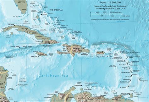 Caribbean On Physical Map Stock Illustration Illustra