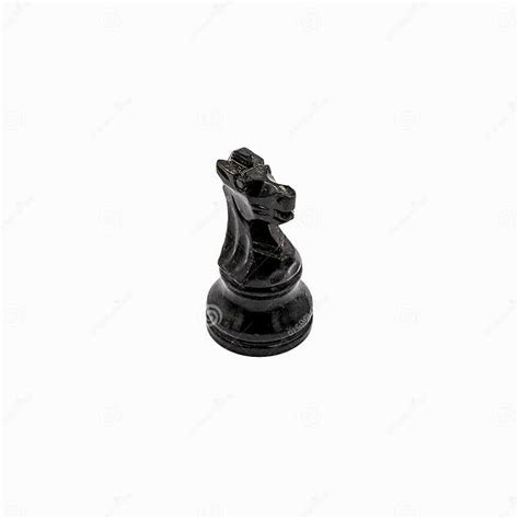 Chess Game The Black Knight On White Stock Photo Image Of Hobby