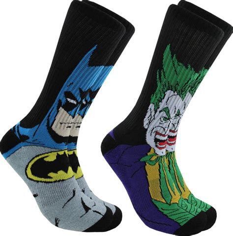 Dc Comics Batman And Joker Mens Novelty Crew Socks 2 Pairs 192936116808 Ebay
