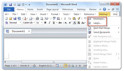 How to print labels in word. Where are the Envelopes and Labels in Microsoft Word 2007, 2010, 2013, 2016, 2019 and 365