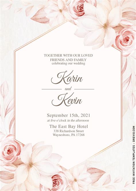 8 Modern Floral Wedding Invitation Templates Download Hundreds Free