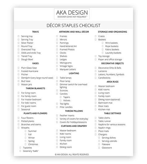 28 Home Design Checklist Printable Important Concept
