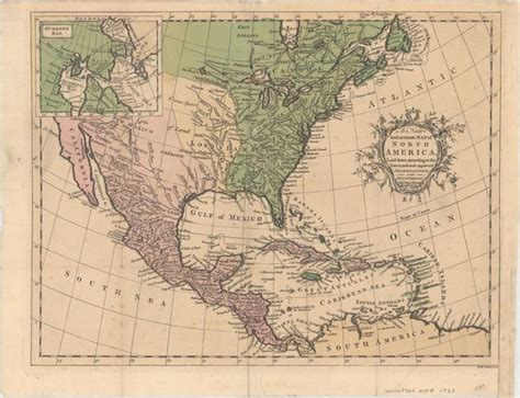 A New And Accurate Map Of North America Laid Down By Hinton Ca 1763