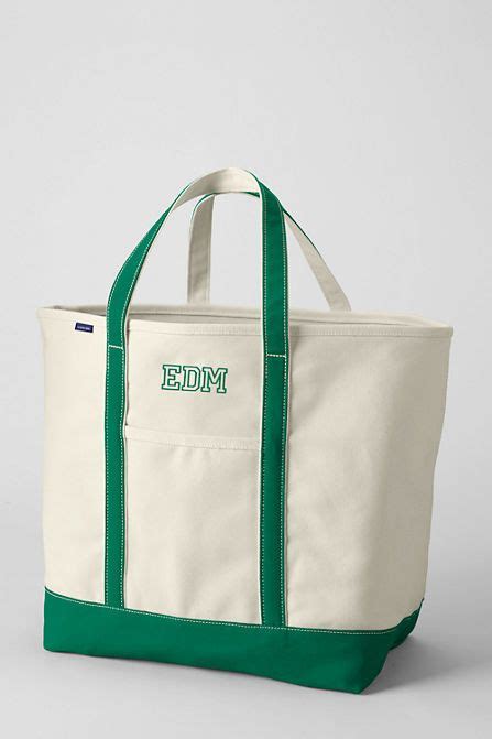 Extra Large Natural Open Top Canvas Tote Bag From Lands End Tote