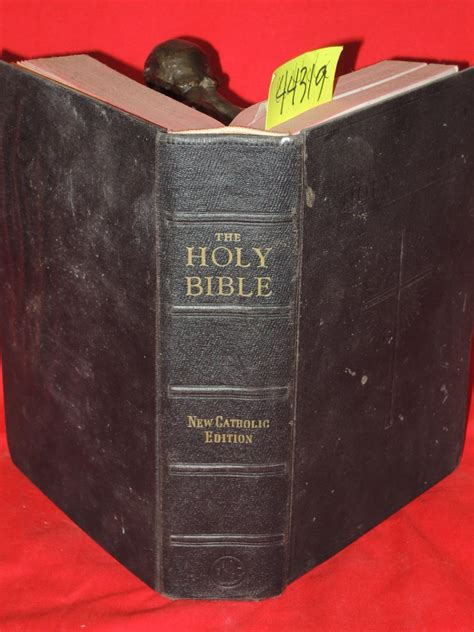 New Catholic Edition Of The Holy Bible By Catholic Holy Bible Good Hard Back Black 1957