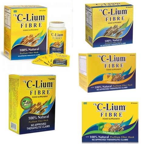 C Lium Fibre Psyllium Husk Fiber Clium Original Pineapple