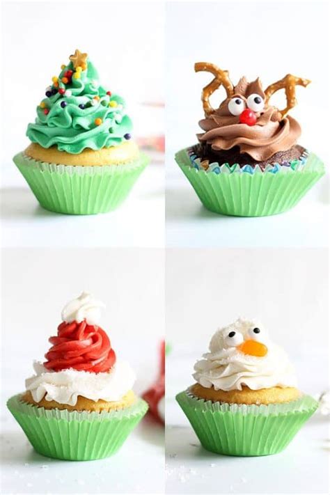 Christmas Cupcakes Four Easy Ideas With One Decorating Tip Video