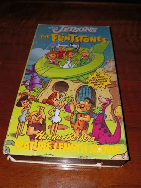 1989 VINTAGE THE Jetsons Meet The Flintstones Cartoon Movie VHS Tape
