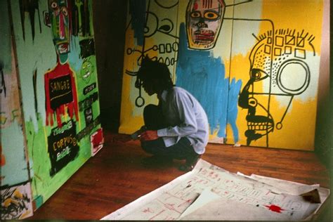 Basquiat Painting In His Crosby Street Studio Photo Stephen Torton
