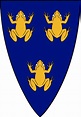 The ancient coat of arms of France. According to tradition, the toads ...