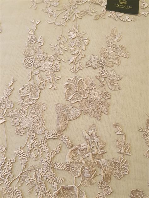 Dark Powder Nude Floral Pattern Embroidery On Tulle Fabric D Lace
