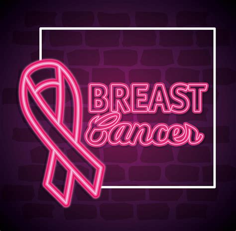 Breast Cancer Awareness Month Poster With Pink Ribbon 1779739 Vector