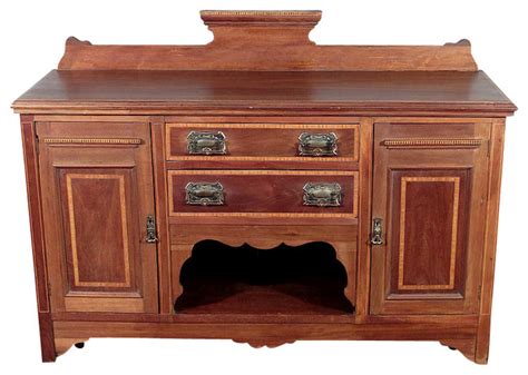 Antique Arts And Crafts Mahogany Buffet Sideboard Server Traditional