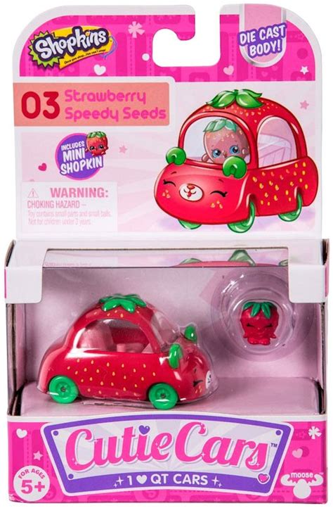 Shopkins Cutie Cars Strawberry Speedy Seeds Figure Pack 03 Moose Toys