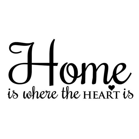 Wall Quotes Stickers Home Is Where The Heart Is Wall Vinyl