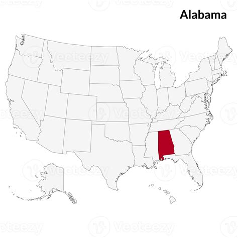 Map Of Alabama Alabama Map Usa Map 32160179 Png