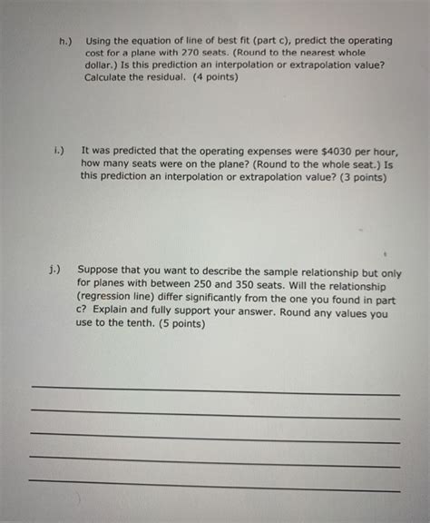 Solved Commercial airlines need to know the operating cost | Chegg.com