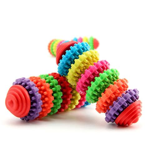 Pet chew toy dental teething healthy teeth gums natural rubber
