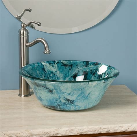 Bathroom Vanities With Vessel Sinks 48 American Craftsman Vessel Sink Vanity Rustic Oak