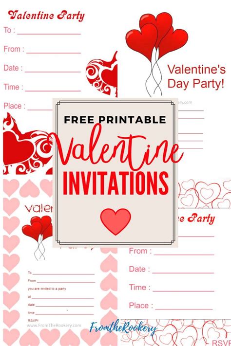 Free Printable Valentine Invitation Cards