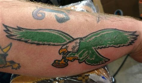 Maybe you would like to learn more about one of these? Old school Philadelphia Eagles logo tattooed by Alex ...