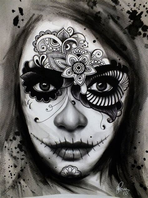 Day Of The Dead El Dia De Los Muertos Lady Tattoo By ~gpreece On