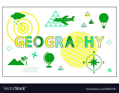 Geography Poster And Headline Royalty Free Vector Image