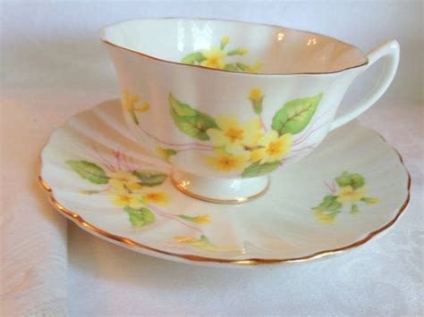 Pretty Primrose Shelley Tea Cup And Saucer Shelley China Shelley