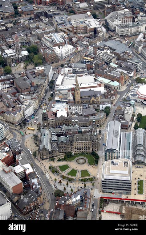 Aerial View North East Of Sheffield City Centre St Marie S R C