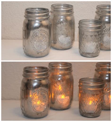 Diy Mercury Mason Jar Votives The Tiptoe Fairy