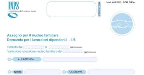 Assegni Familiari 2019 Richiesta Online Inps Domanda Modello