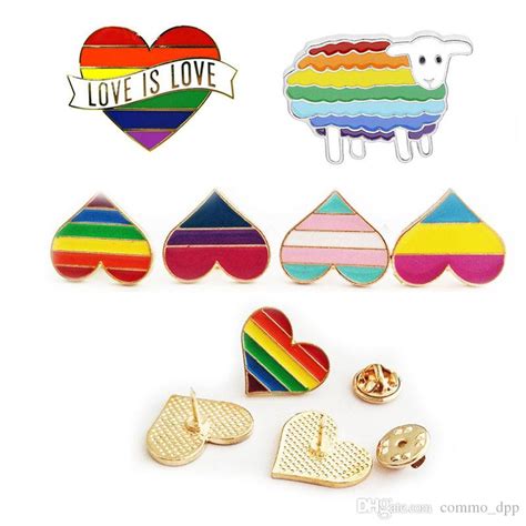 2020 Rainbow Color Enamel Lgbt Brooches For Women Men Gay Lesbian Pride