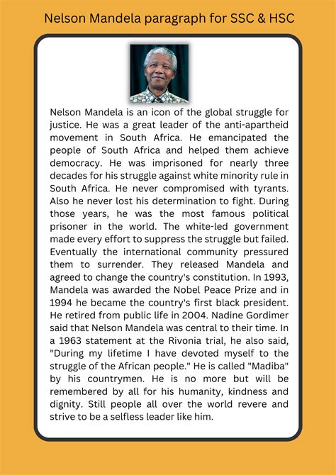 Nelson Mandela Paragraph 200 Words For All Classes 2022