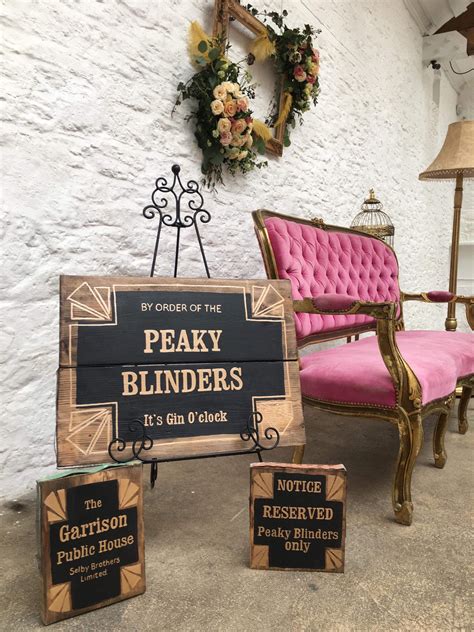 Peaky Blinder Pub Sign And Range Of Decor Suitable For A Peaky Blinder Wedding Or Party In 2020