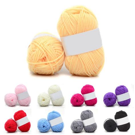 10 Colors Soft Cotton Bamboo Crochet Knitting Yarn Baby Knit Wool Yarn