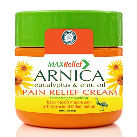 Maxrelief Arnica Pain Relief Cream For Sufferers Of Back Neck Knee