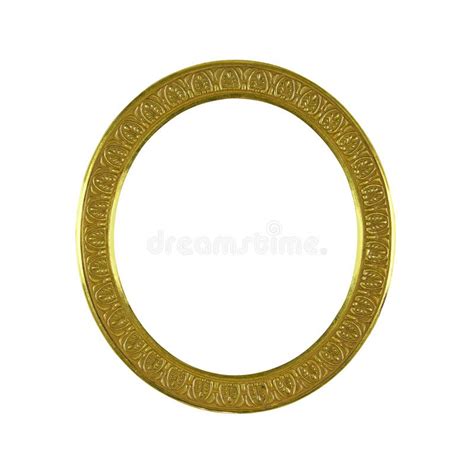 Vintage Retro Oval Metal Frame For Photo Or Mirror Stock Image Image