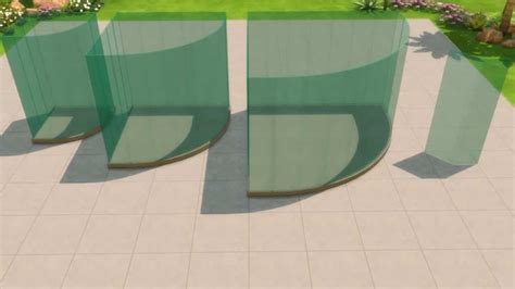 The Sims 4 Custom Content Blue Glass Fence